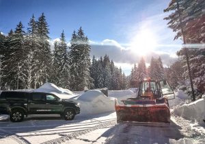 Schneeräumung mit JCB Fastrac