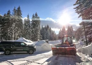 Schneeräumung mit JCB Fastrac